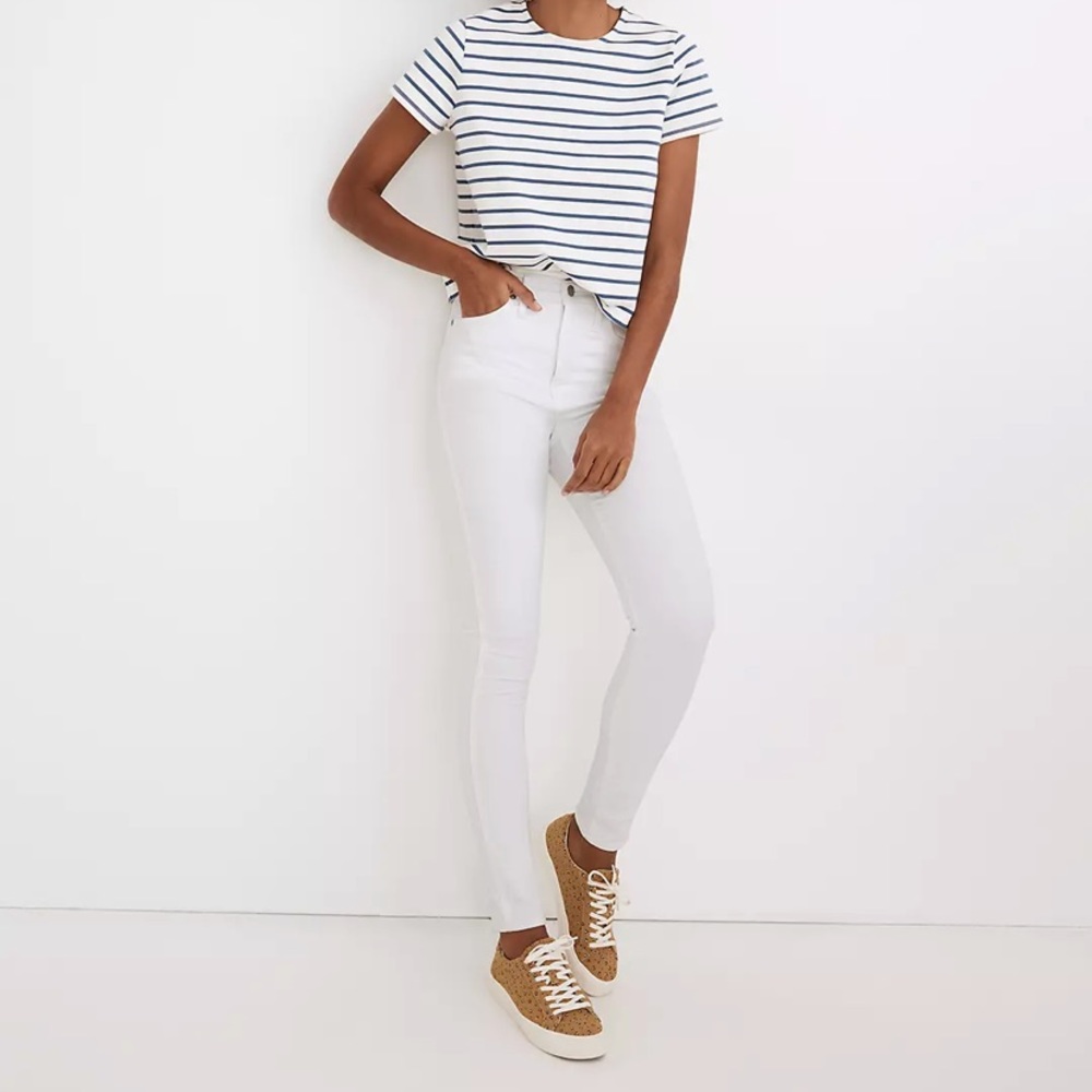 New Madewell 10" High-Rise Skinny Jeans in Pure White